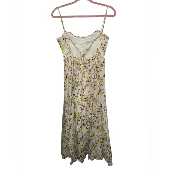 Zara FLORAL PRINT POPLIN MIDI DRESS XS - Picture 6 of 12